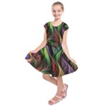 Abstract Psychedelic Kids  Short Sleeve Dress