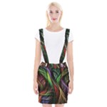 Abstract Psychedelic Braces Suspender Skirt