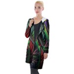 Abstract Psychedelic Hooded Pocket Cardigan