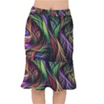 Abstract Psychedelic Short Mermaid Skirt