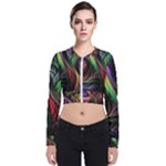 Abstract Psychedelic Long Sleeve Zip Up Bomber Jacket