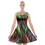Abstract Psychedelic Velvet Skater Dress