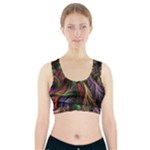 Abstract Psychedelic Sports Bra With Pocket