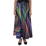 Abstract Psychedelic Flared Maxi Skirt