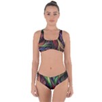 Abstract Psychedelic Criss Cross Bikini Set