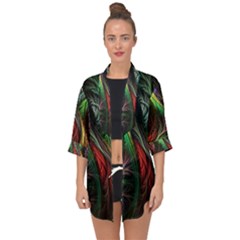 Open Front Chiffon Kimono 