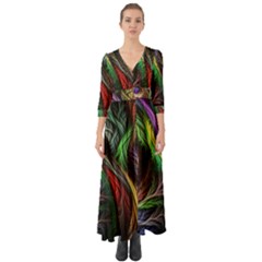 Button Up Boho Maxi Dress 