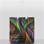 Abstract Psychedelic Full Print Rope Handle Tote (Large)
