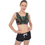 Abstract Psychedelic V-Back Sports Bra