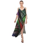 Abstract Psychedelic Maxi Chiffon Cover Up Dress