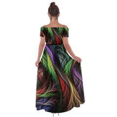 Off Shoulder Open Front Chiffon Dress 