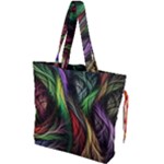 Abstract Psychedelic Drawstring Tote Bag