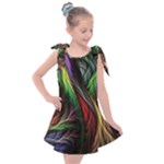 Abstract Psychedelic Kids  Tie Up Tunic Dress