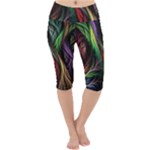 Abstract Psychedelic Lightweight Velour Cropped Yoga Leggings