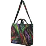 Abstract Psychedelic Square Shoulder Tote Bag