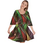 Abstract Psychedelic Velour Kimono Dress