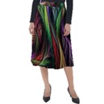Abstract Psychedelic Classic Velour Midi Skirt 