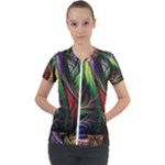 Abstract Psychedelic Short Sleeve Zip Up Jacket