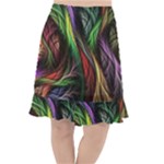 Abstract Psychedelic Fishtail Chiffon Skirt