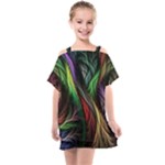 Abstract Psychedelic Kids  One Piece Chiffon Dress