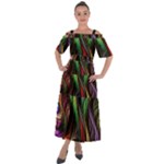 Abstract Psychedelic Shoulder Straps Boho Maxi Dress 