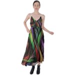 Abstract Psychedelic Tie Back Maxi Dress