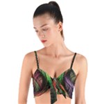 Abstract Psychedelic Woven Tie Front Bralet