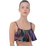 Abstract Psychedelic Frill Bikini Top