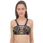 Abstract Psychedelic Cage Up Bikini Top