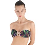 Abstract Psychedelic Twist Bandeau Bikini Top