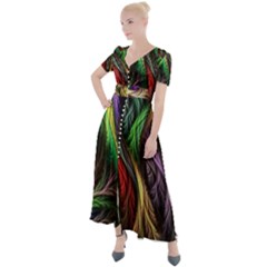 Button Up Short Sleeve Maxi Dress 