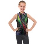 Abstract Psychedelic Kids  Sleeveless Polo T-Shirt