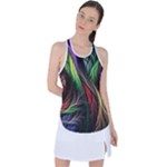 Abstract Psychedelic Racer Back Mesh Tank Top