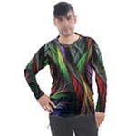 Abstract Psychedelic Men s Pique Long Sleeve T-Shirt