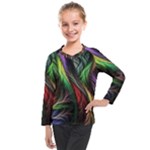 Abstract Psychedelic Kids  Long Mesh T-Shirt