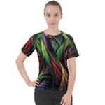 Abstract Psychedelic Women s Sport Raglan T-Shirt