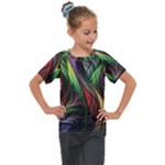Abstract Psychedelic Kids  Mesh Piece T-Shirt