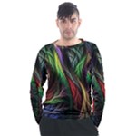 Abstract Psychedelic Men s Long Sleeve Raglan T-Shirt