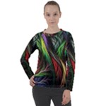 Abstract Psychedelic Women s Long Sleeve Raglan T-Shirt