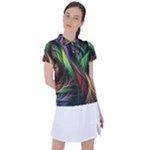 Abstract Psychedelic Women s Polo T-Shirt