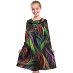 Abstract Psychedelic Kids  Midi Sailor Dress