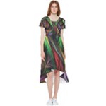 Abstract Psychedelic High Low Boho Dress