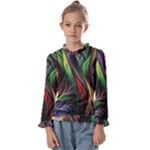 Abstract Psychedelic Kids  Frill Detail T-Shirt