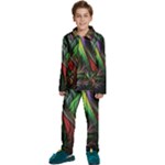 Abstract Psychedelic Kids  Long Sleeve Velvet Pajamas Set