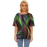 Abstract Psychedelic Oversized Basic T-Shirt