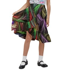Kids  Ruffle Flared Wrap Midi Skirt 