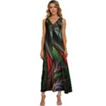 Abstract Psychedelic V-Neck Sleeveless Loose Fit Overalls
