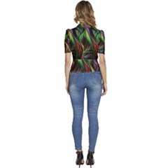 Puffed Short Sleeve Button Up Jacket 