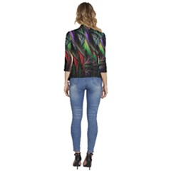 Women s 3/4 Sleeve Ruffle Edge Open Front Jacket 