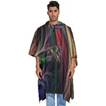 Abstract Psychedelic Men s Hooded Rain Ponchos